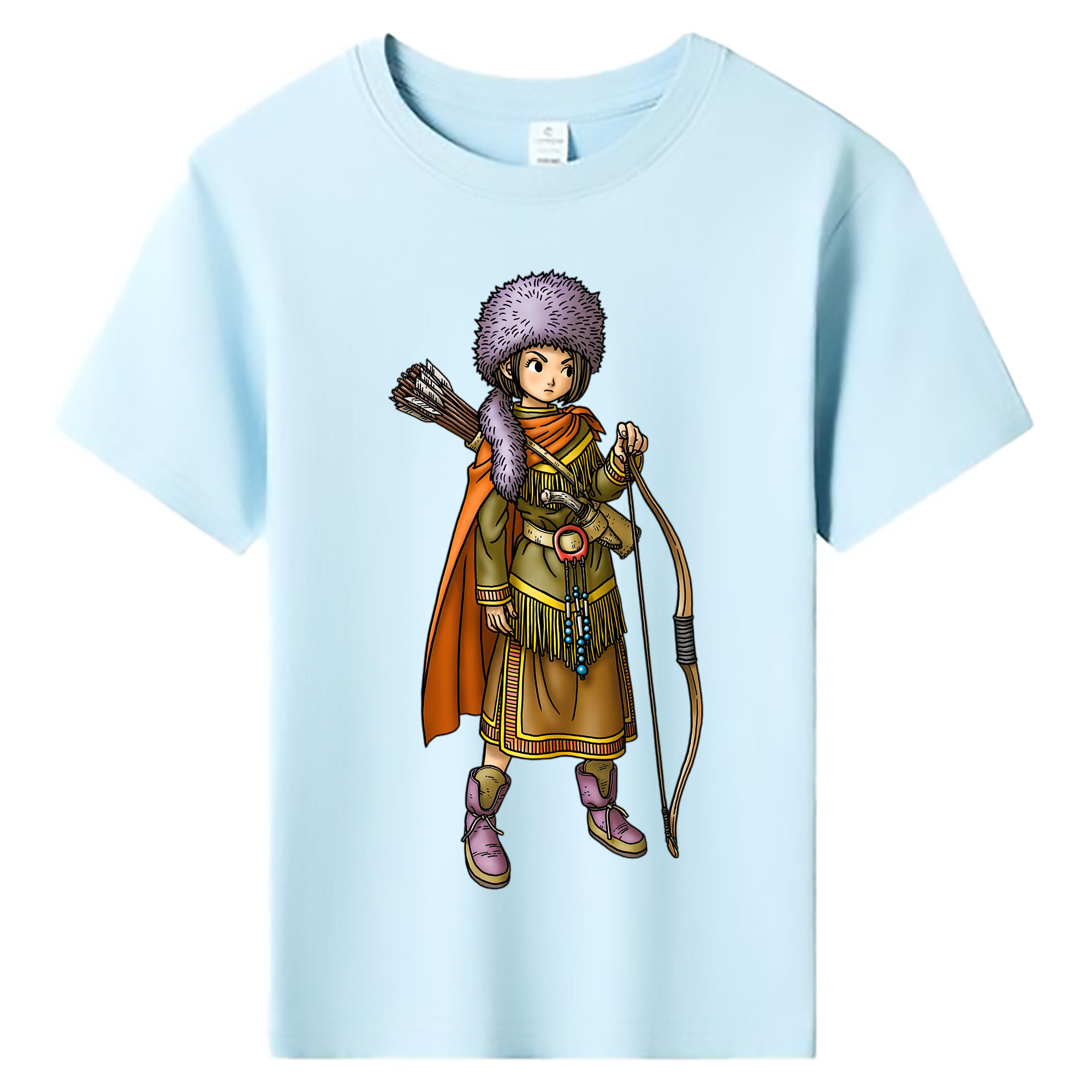 （画像用） ドラゴンクエスト Doragon Kuesuto Dragon Quest 綿100％キッズTシャツ（フロントプリント）